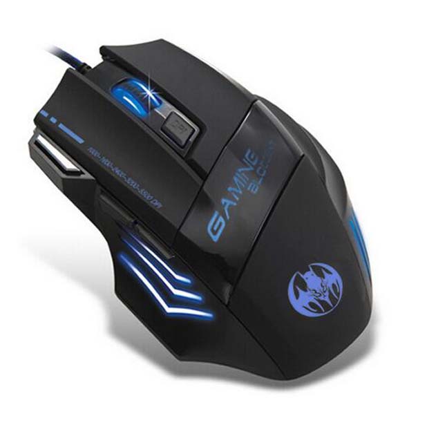 Multi-key fire 8 key seven-color breathing light wired optical game mouse 